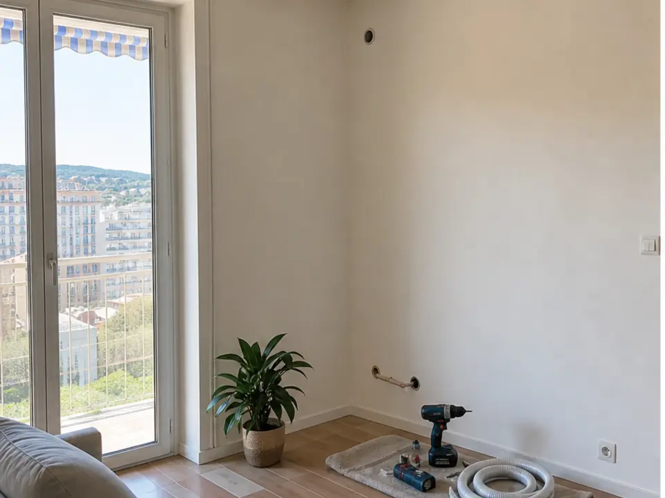 Pose de climatisation chez un particulier avant intervention